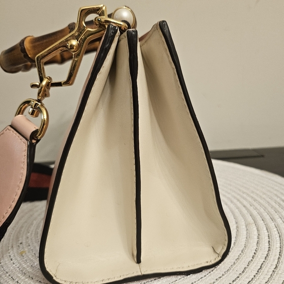 ✨ Gucci Diana Mini Bamboo Handle Bag – Blush Pink/Ivory - Picture 12 of 16